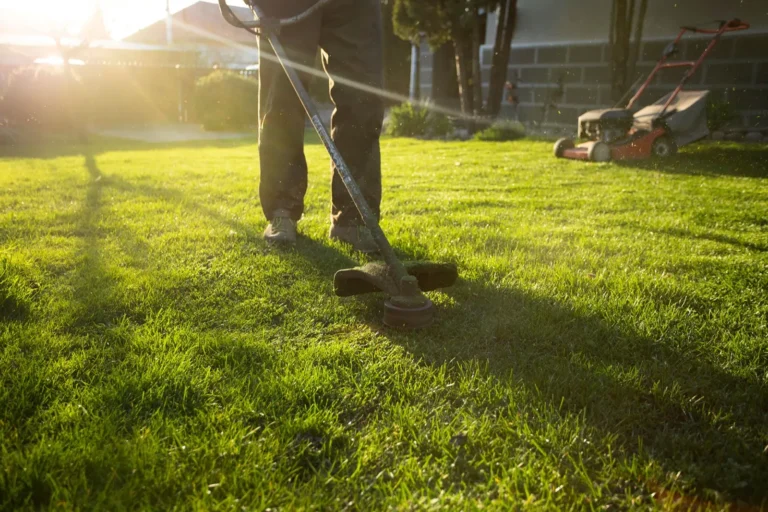 Edging and trimming at a home by 2 Guys and a Mower KG