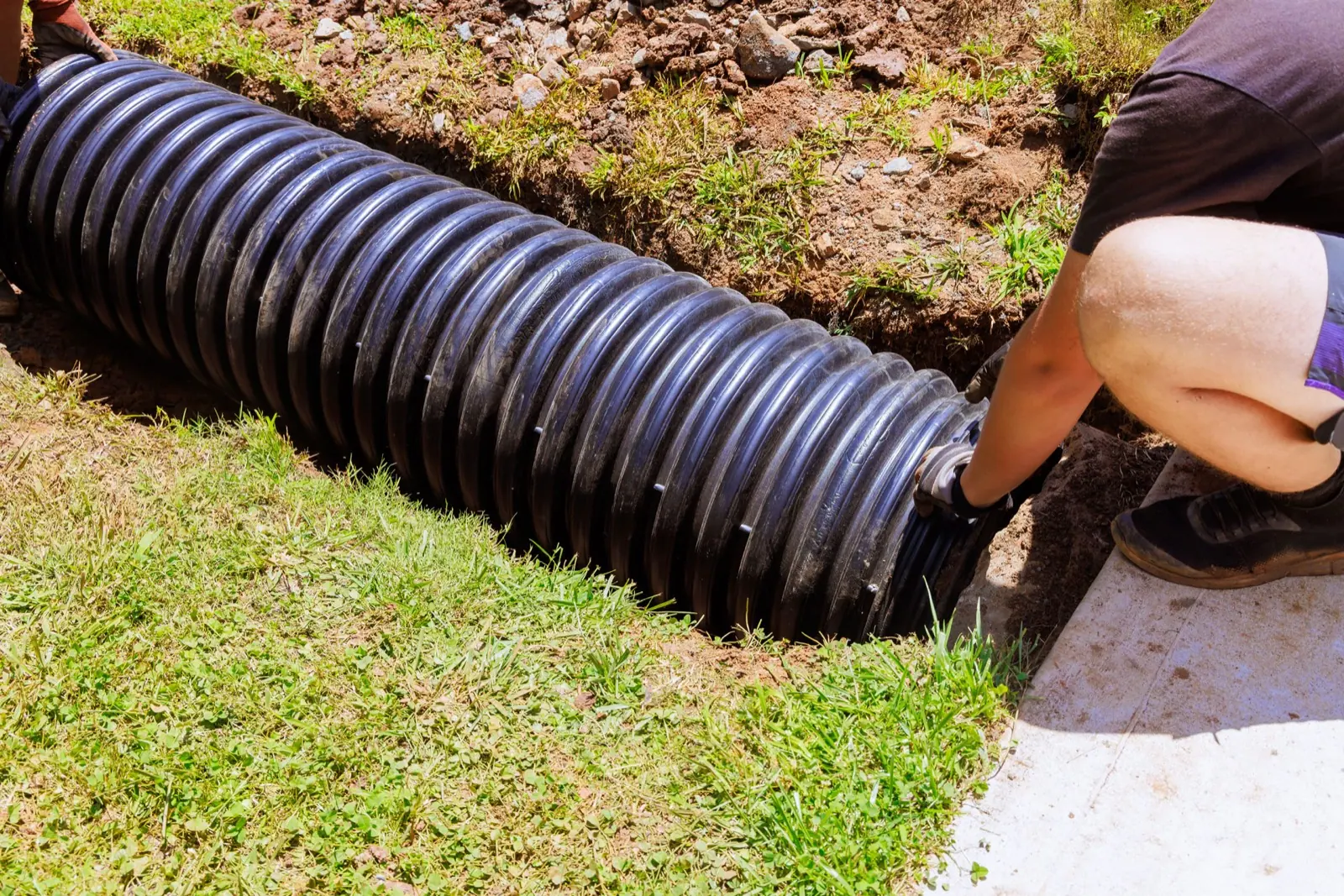 Underground Downspout Extension
